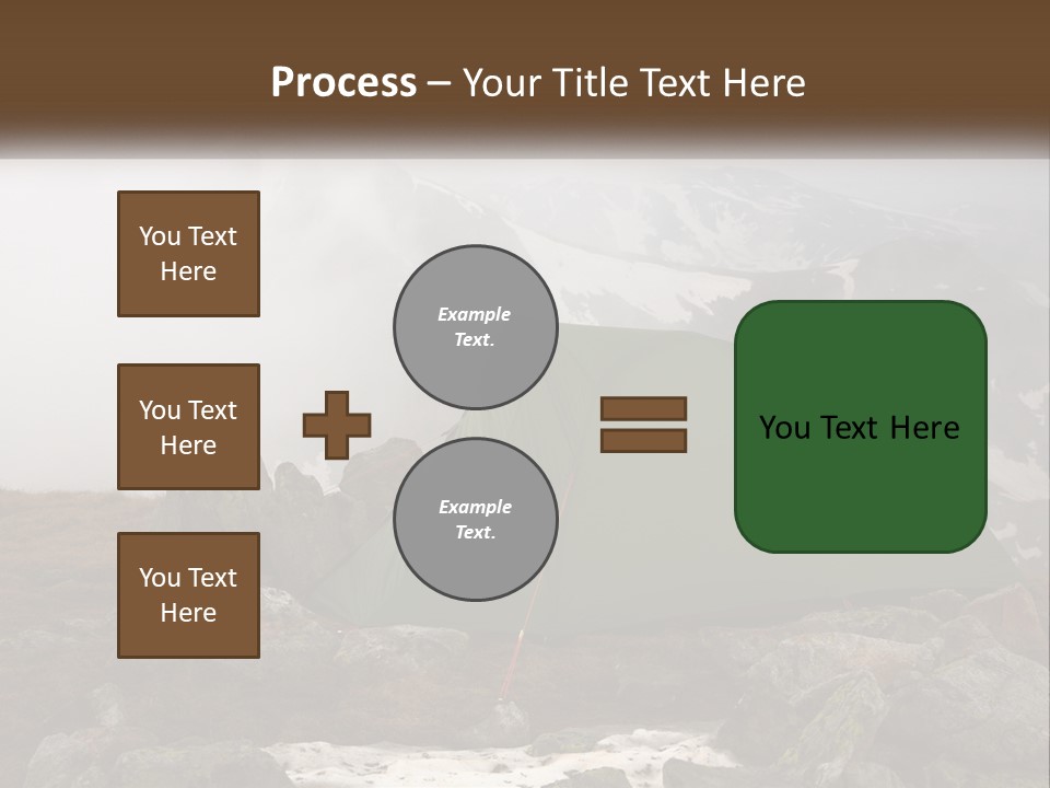 A Green Tent Sitting On Top Of A Mountain PowerPoint Template