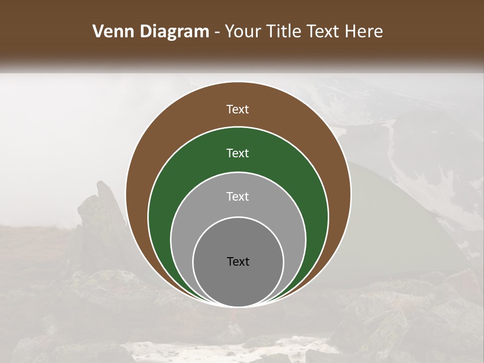 A Green Tent Sitting On Top Of A Mountain PowerPoint Template