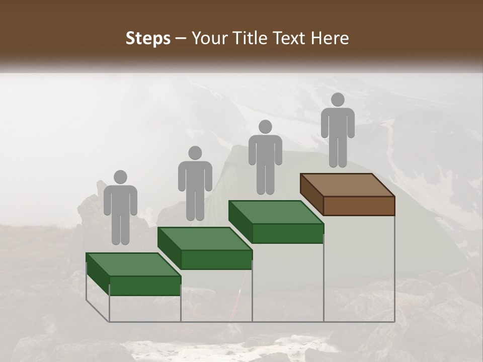 A Green Tent Sitting On Top Of A Mountain PowerPoint Template