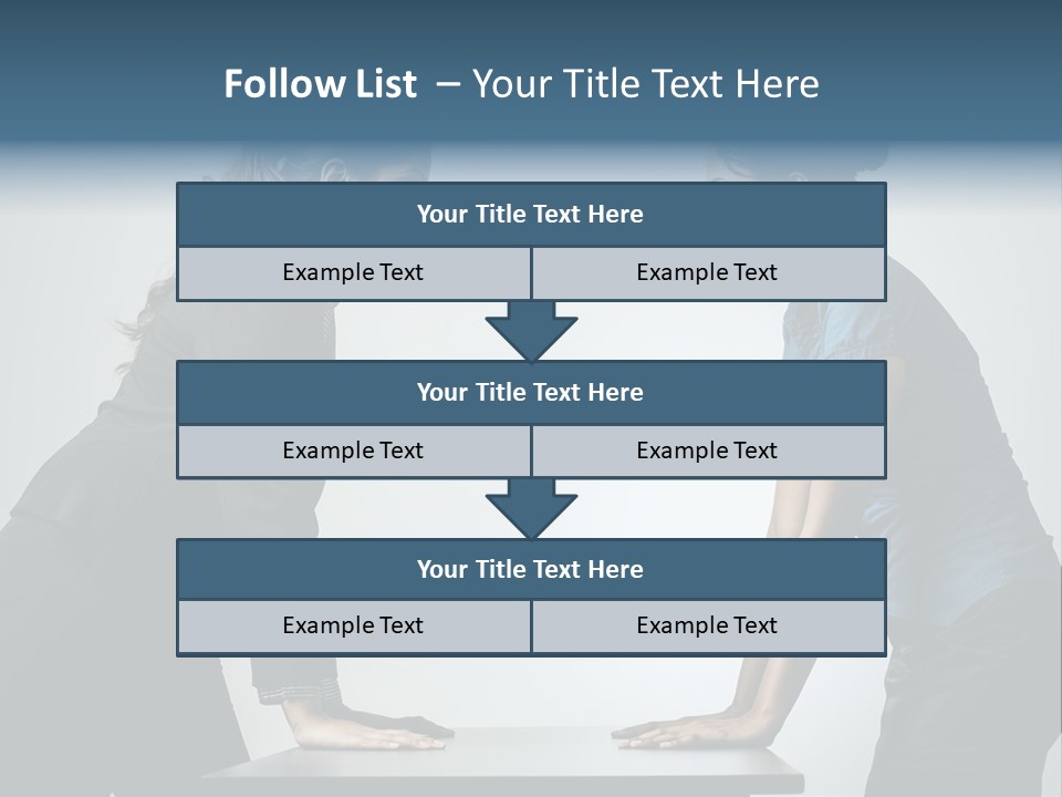 Two Women In Business Attire Facing Each Other PowerPoint Template
