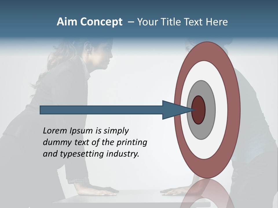 Two Women In Business Attire Facing Each Other PowerPoint Template