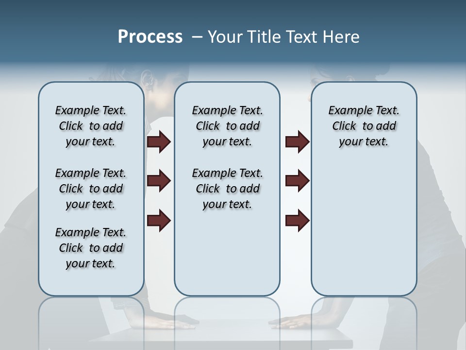 Two Women In Business Attire Facing Each Other PowerPoint Template
