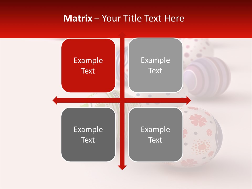 A Group Of Colorful Easter Eggs On A White Surface PowerPoint Template