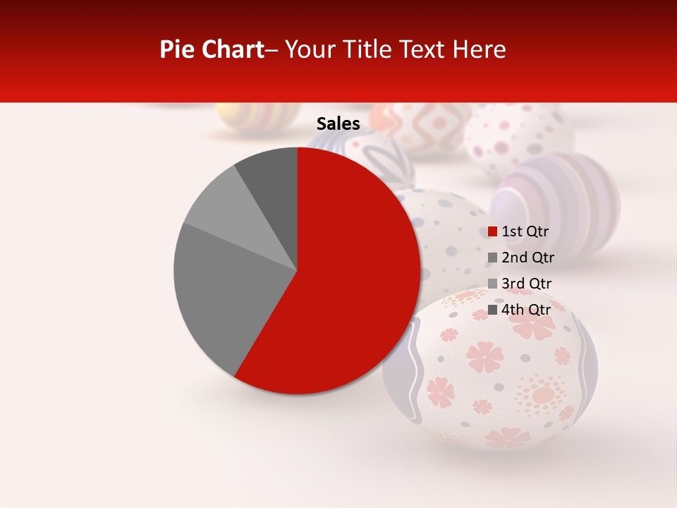 A Group Of Colorful Easter Eggs On A White Surface PowerPoint Template