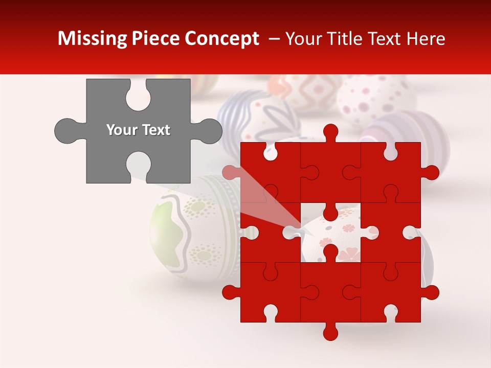 A Group Of Colorful Easter Eggs On A White Surface PowerPoint Template