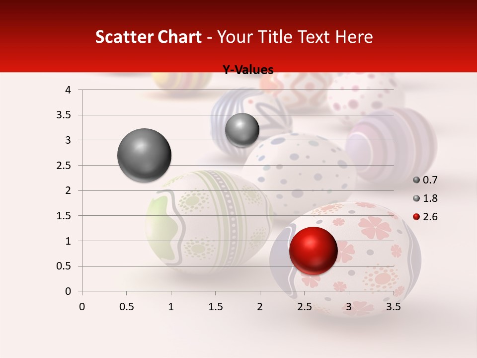 A Group Of Colorful Easter Eggs On A White Surface PowerPoint Template