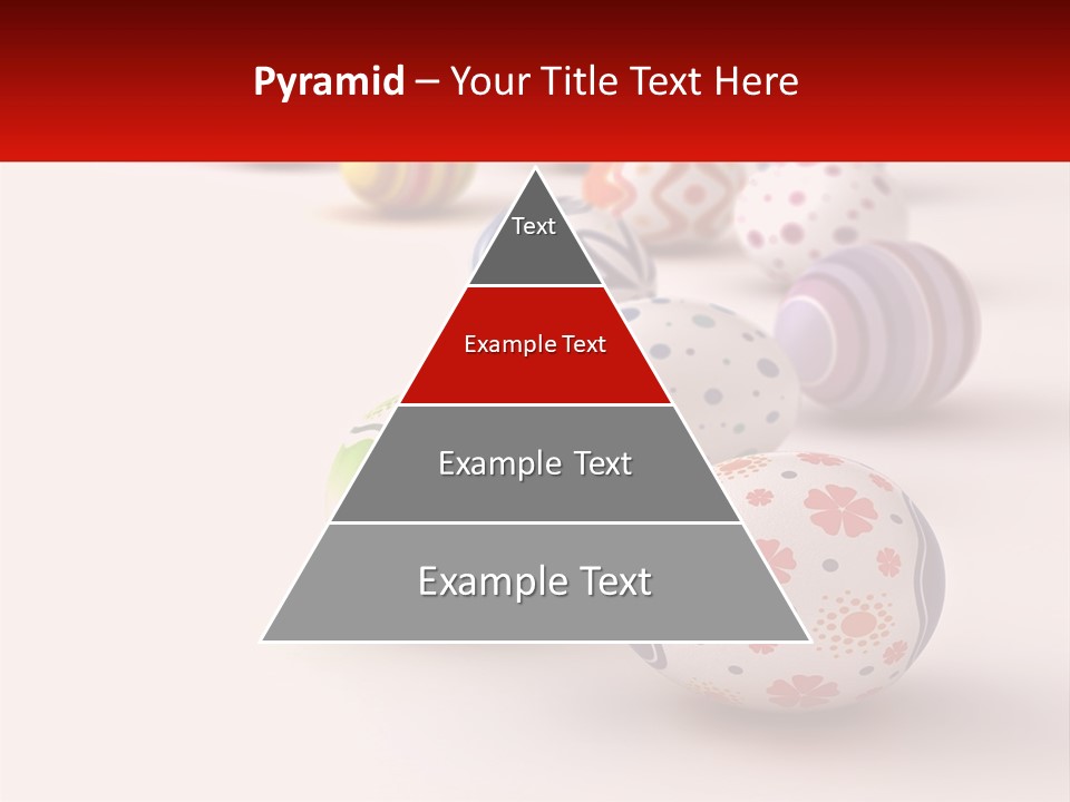 A Group Of Colorful Easter Eggs On A White Surface PowerPoint Template