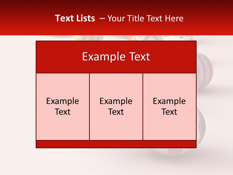 A Group Of Colorful Easter Eggs On A White Surface PowerPoint Template