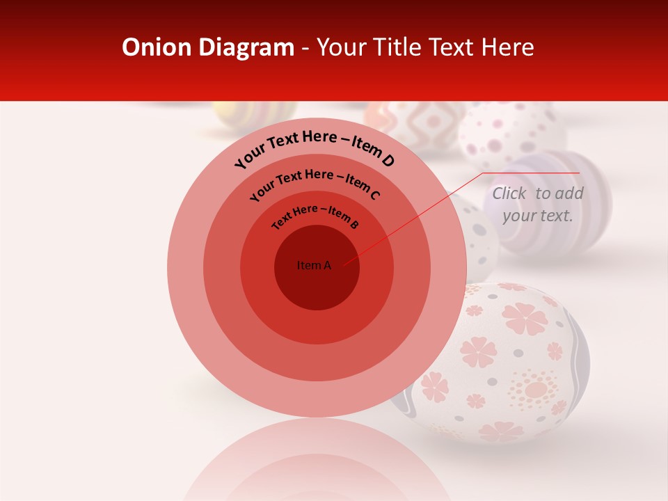 A Group Of Colorful Easter Eggs On A White Surface PowerPoint Template
