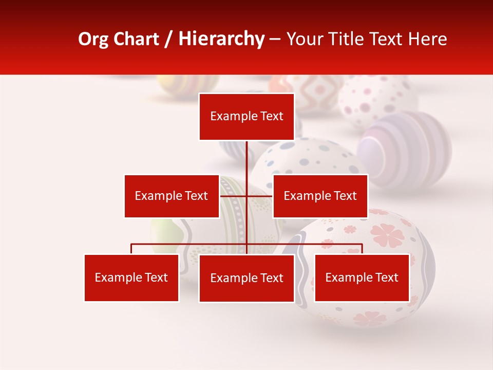A Group Of Colorful Easter Eggs On A White Surface PowerPoint Template