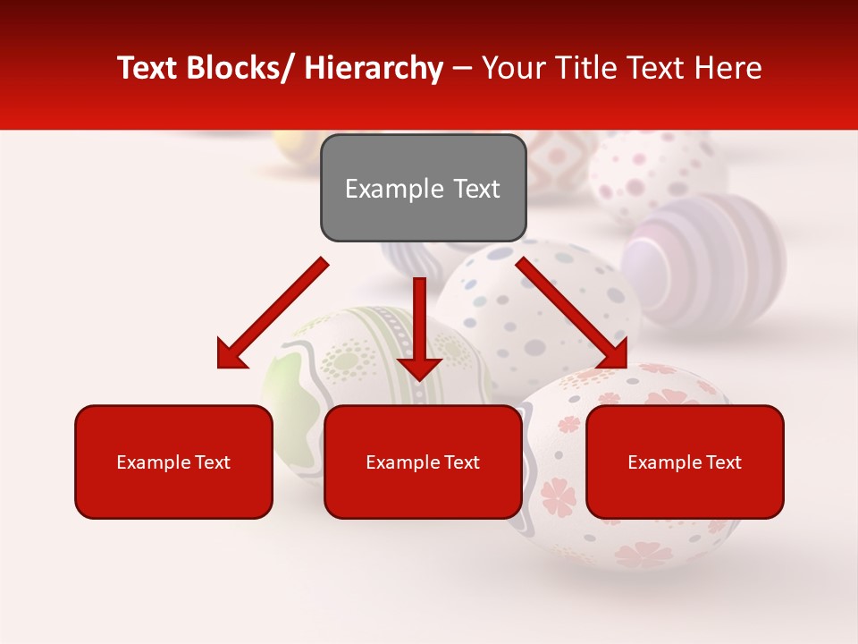 A Group Of Colorful Easter Eggs On A White Surface PowerPoint Template