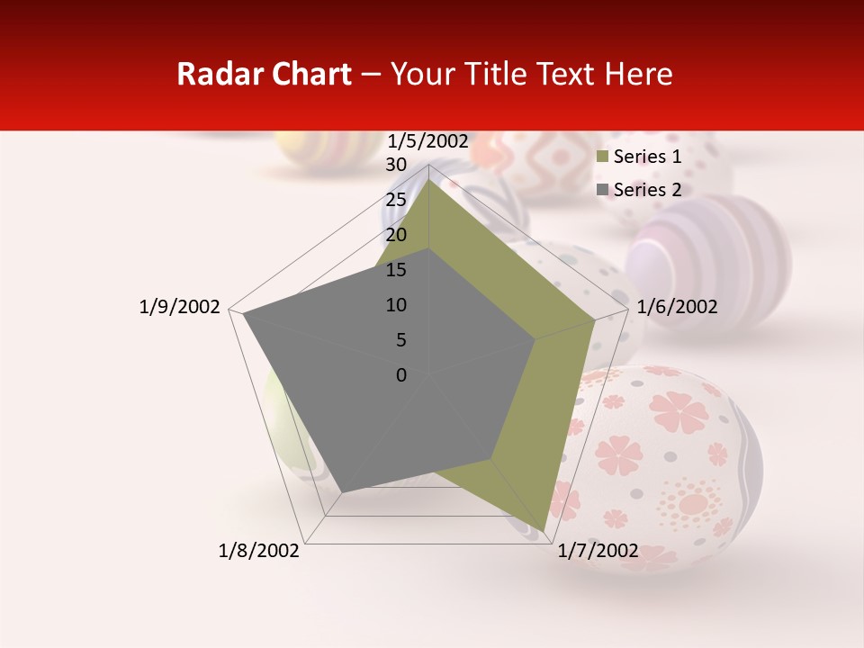 A Group Of Colorful Easter Eggs On A White Surface PowerPoint Template