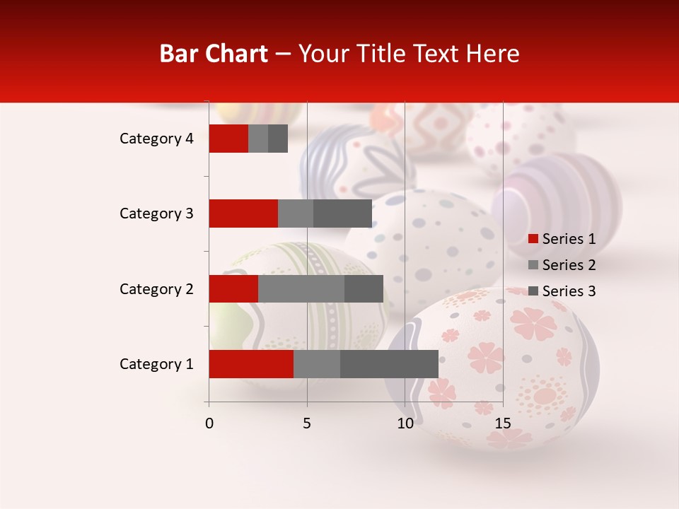 A Group Of Colorful Easter Eggs On A White Surface PowerPoint Template