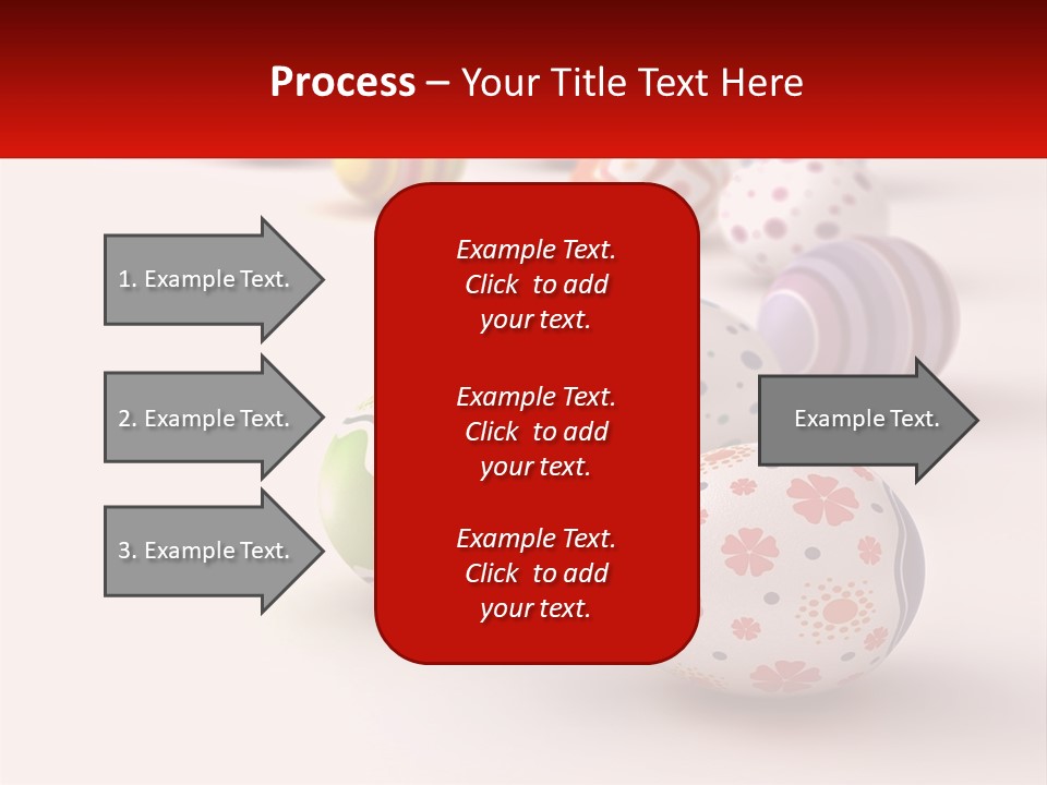 A Group Of Colorful Easter Eggs On A White Surface PowerPoint Template