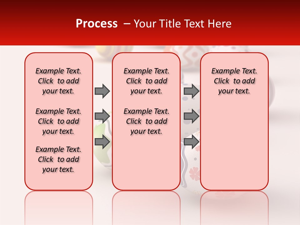 A Group Of Colorful Easter Eggs On A White Surface PowerPoint Template