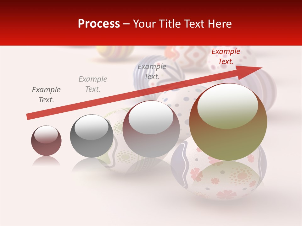 A Group Of Colorful Easter Eggs On A White Surface PowerPoint Template