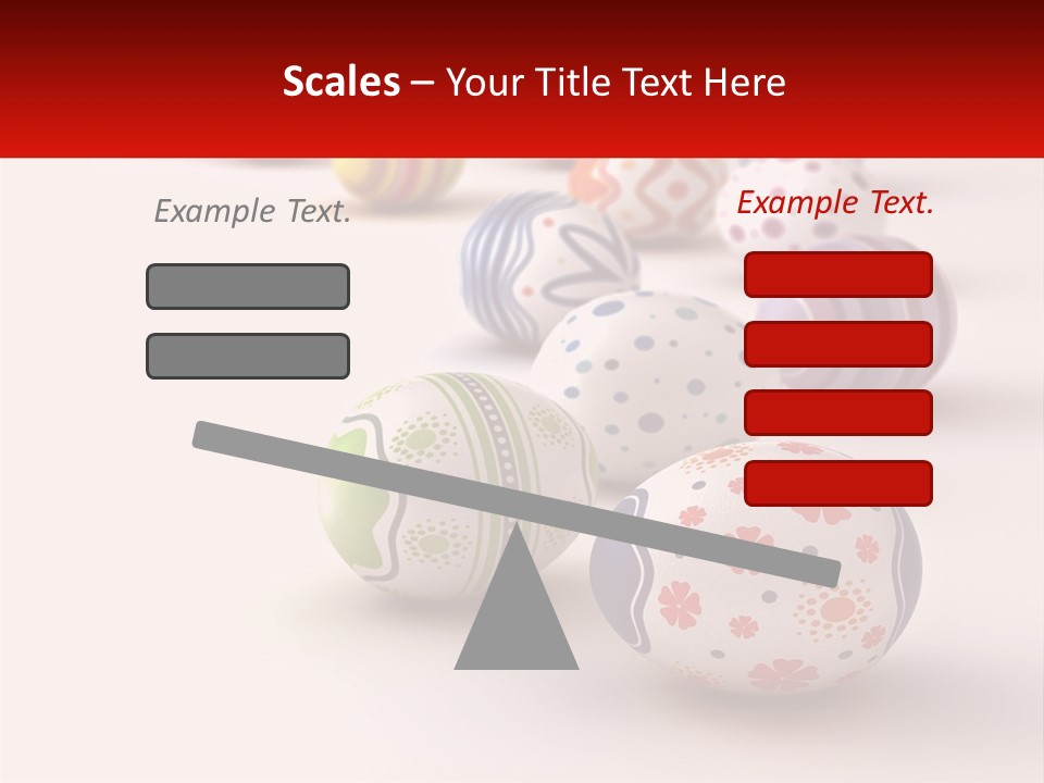 A Group Of Colorful Easter Eggs On A White Surface PowerPoint Template