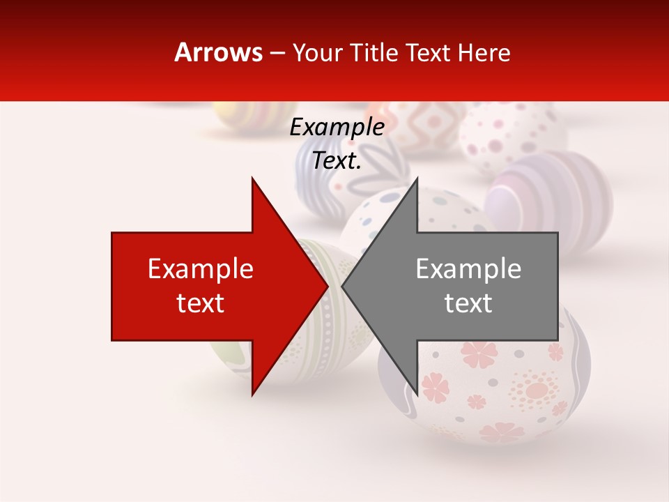 A Group Of Colorful Easter Eggs On A White Surface PowerPoint Template