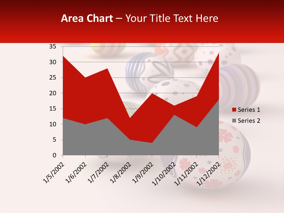 A Group Of Colorful Easter Eggs On A White Surface PowerPoint Template