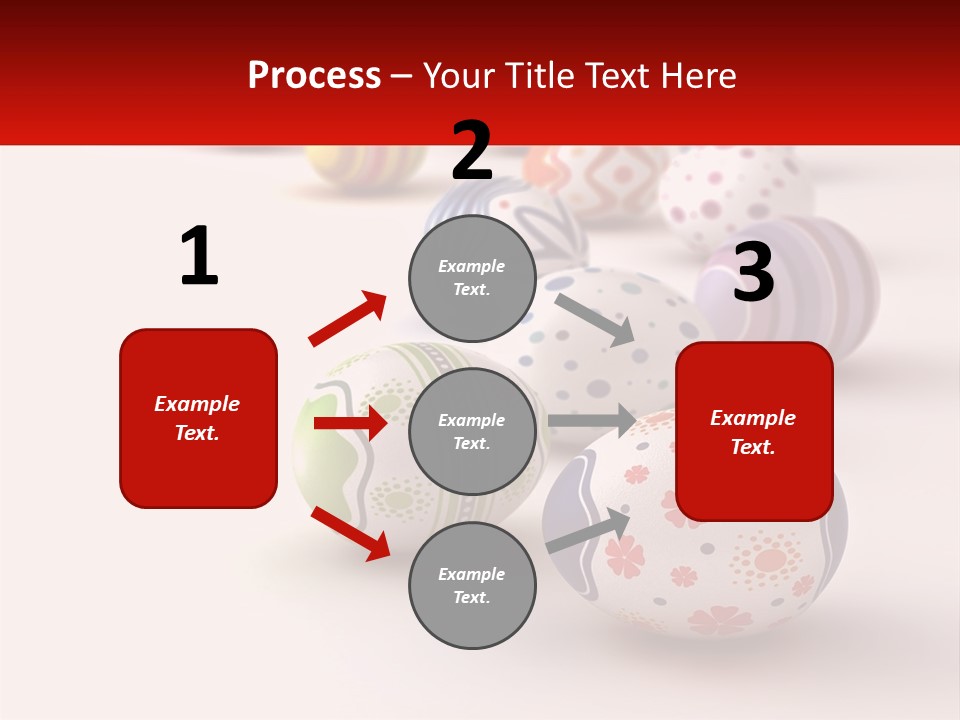 A Group Of Colorful Easter Eggs On A White Surface PowerPoint Template