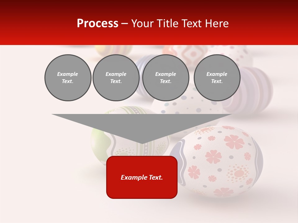 A Group Of Colorful Easter Eggs On A White Surface PowerPoint Template