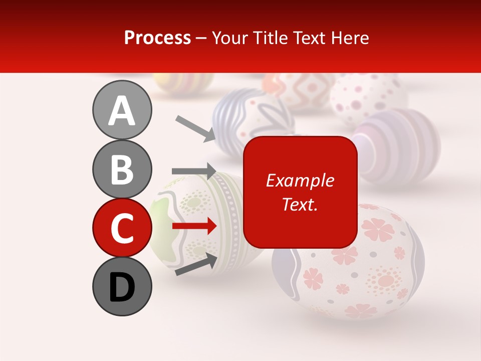 A Group Of Colorful Easter Eggs On A White Surface PowerPoint Template