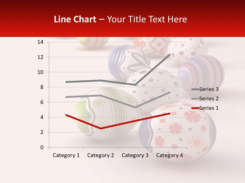 A Group Of Colorful Easter Eggs On A White Surface PowerPoint Template