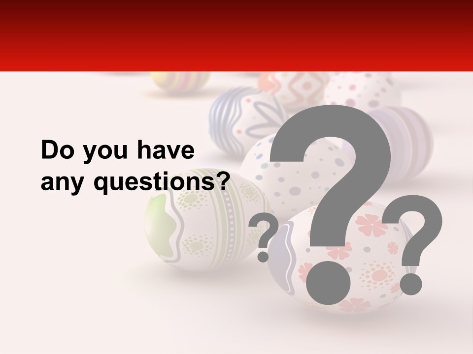 A Group Of Colorful Easter Eggs On A White Surface PowerPoint Template