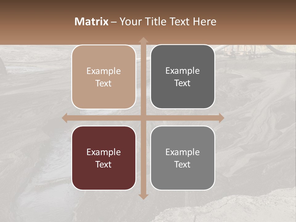A Large Open Pit Filled With Water And Dirt PowerPoint Template