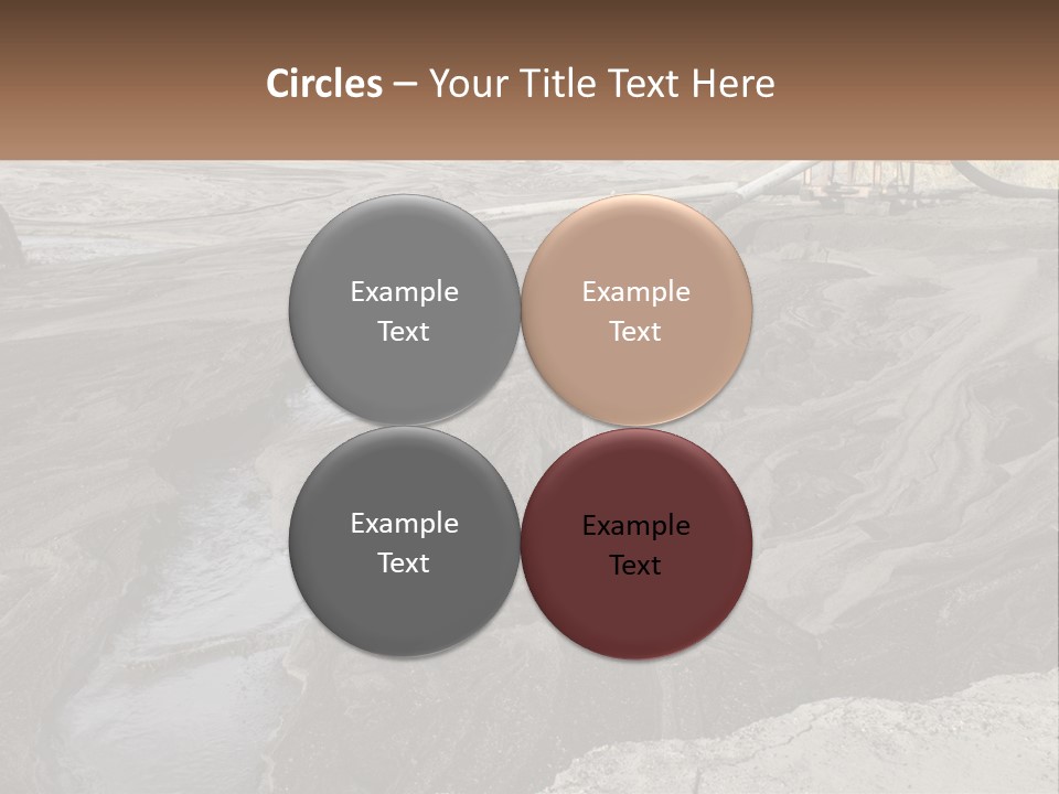 A Large Open Pit Filled With Water And Dirt PowerPoint Template