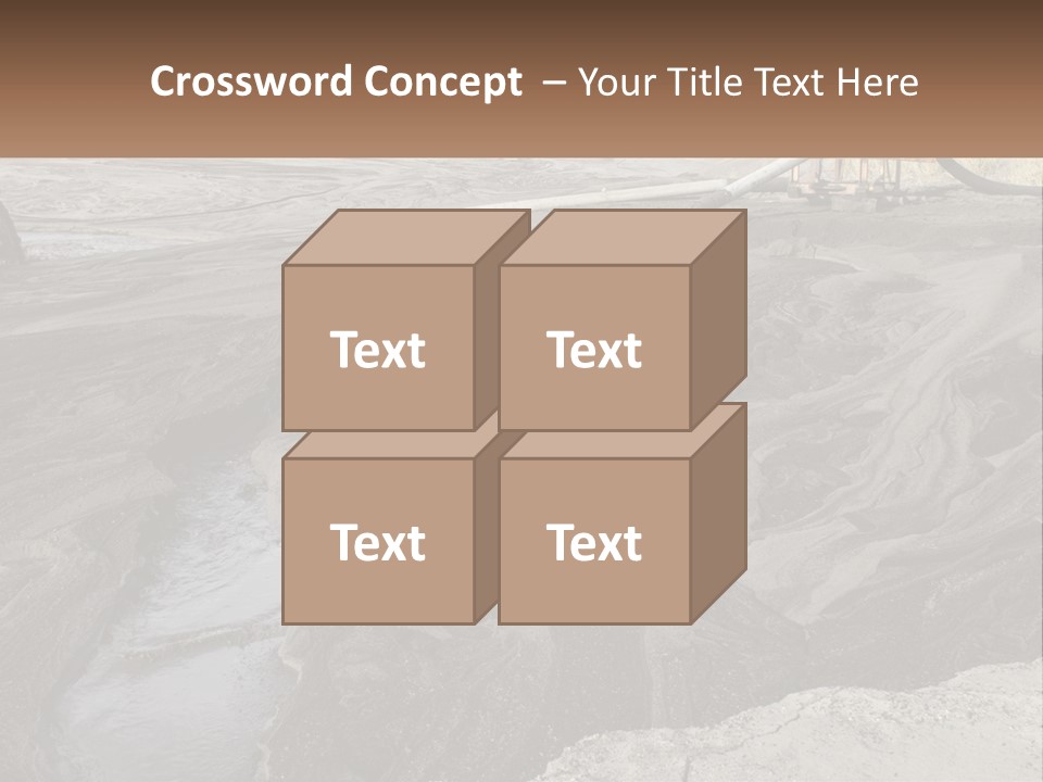A Large Open Pit Filled With Water And Dirt PowerPoint Template