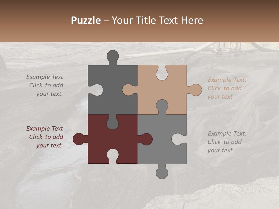 A Large Open Pit Filled With Water And Dirt PowerPoint Template