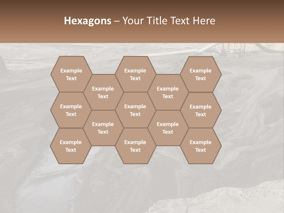 A Large Open Pit Filled With Water And Dirt PowerPoint Template