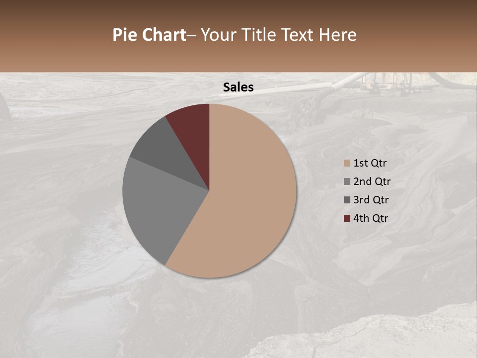 A Large Open Pit Filled With Water And Dirt PowerPoint Template