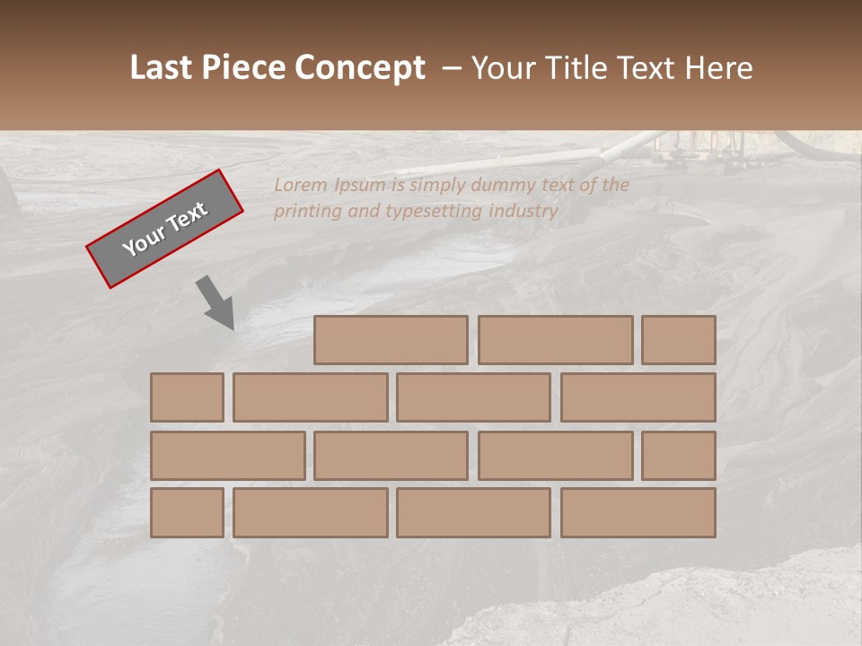 A Large Open Pit Filled With Water And Dirt PowerPoint Template