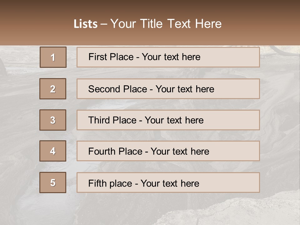 A Large Open Pit Filled With Water And Dirt PowerPoint Template