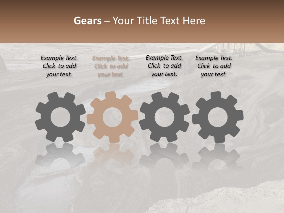 A Large Open Pit Filled With Water And Dirt PowerPoint Template