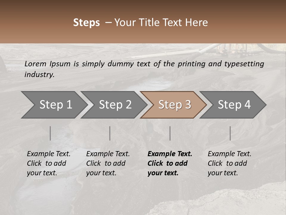 A Large Open Pit Filled With Water And Dirt PowerPoint Template
