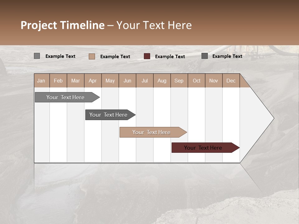 A Large Open Pit Filled With Water And Dirt PowerPoint Template