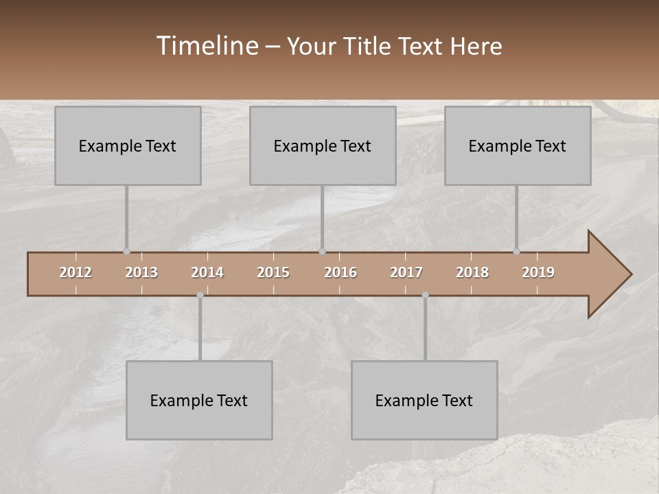 A Large Open Pit Filled With Water And Dirt PowerPoint Template