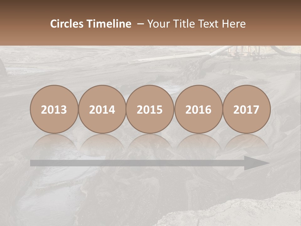 A Large Open Pit Filled With Water And Dirt PowerPoint Template