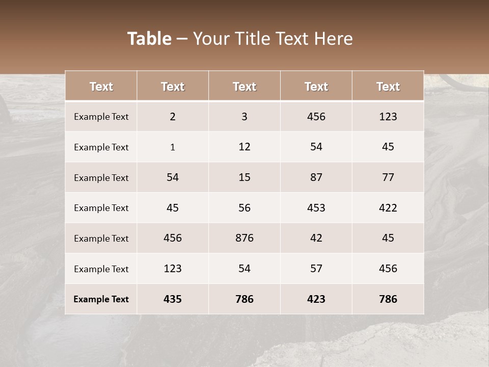 A Large Open Pit Filled With Water And Dirt PowerPoint Template