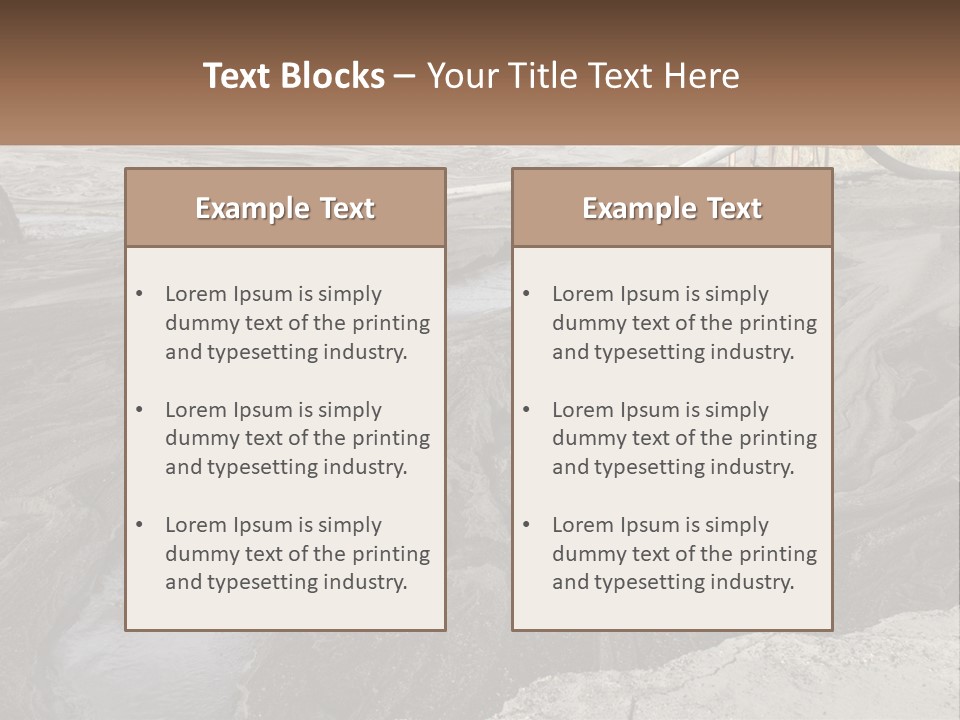 A Large Open Pit Filled With Water And Dirt PowerPoint Template