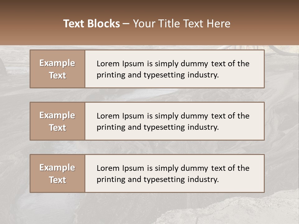 A Large Open Pit Filled With Water And Dirt PowerPoint Template
