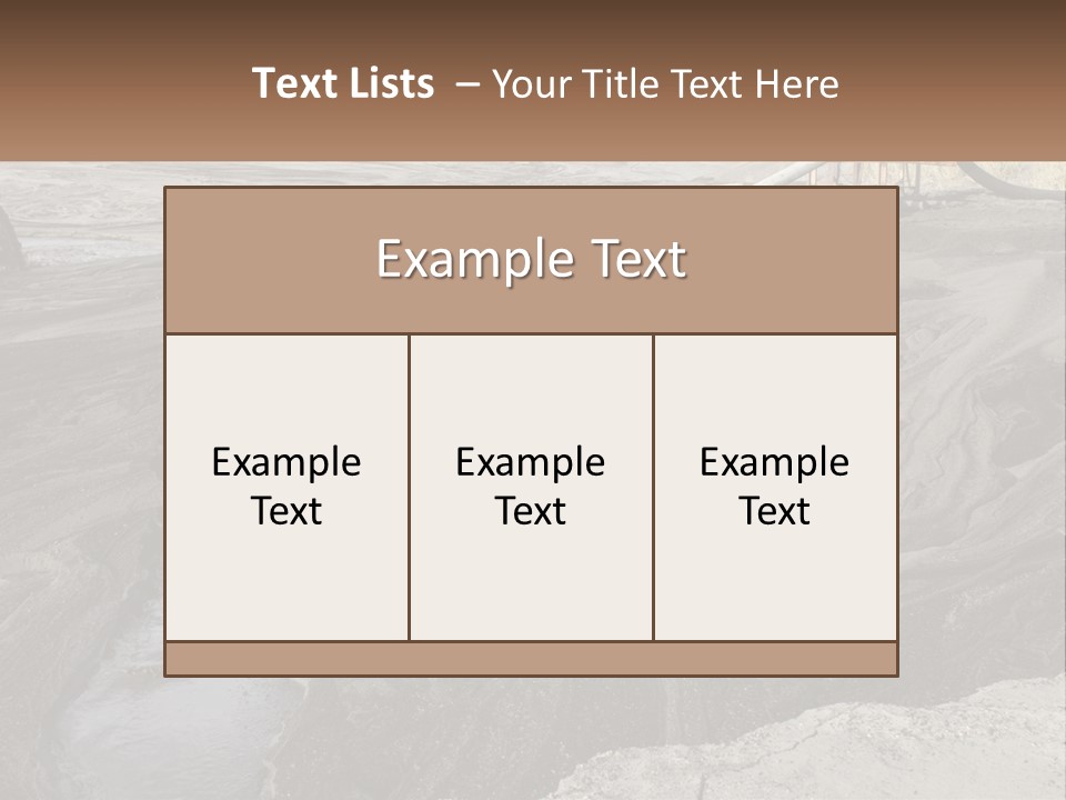 A Large Open Pit Filled With Water And Dirt PowerPoint Template