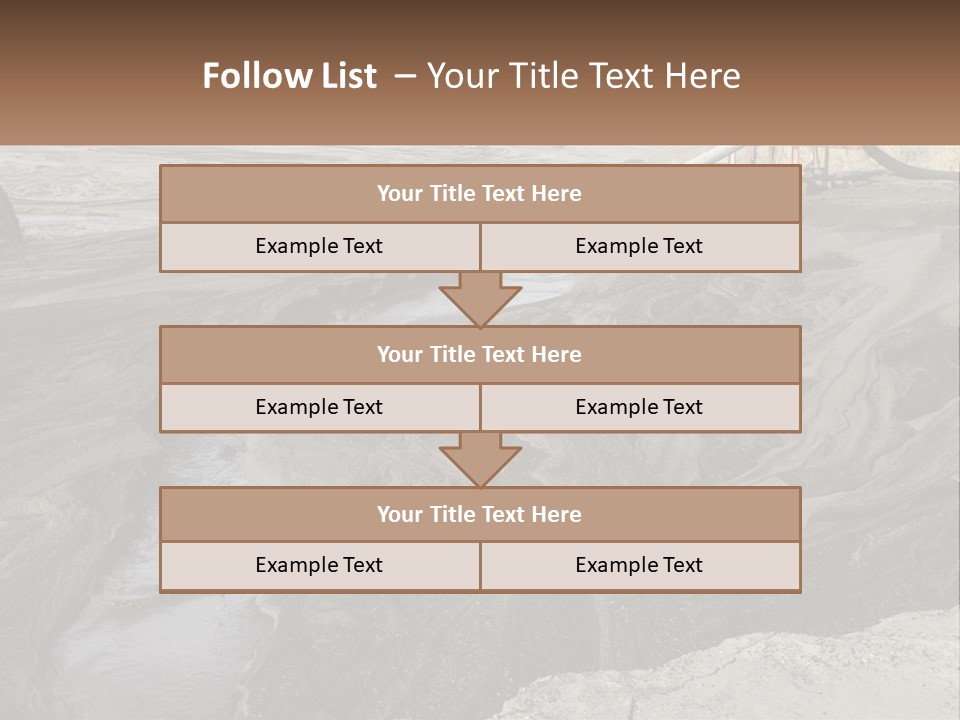 A Large Open Pit Filled With Water And Dirt PowerPoint Template