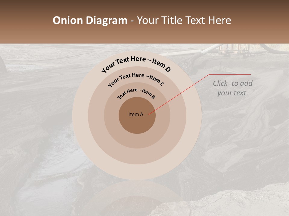 A Large Open Pit Filled With Water And Dirt PowerPoint Template