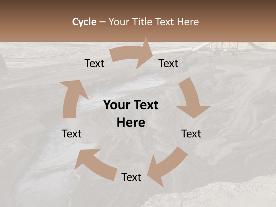 A Large Open Pit Filled With Water And Dirt PowerPoint Template