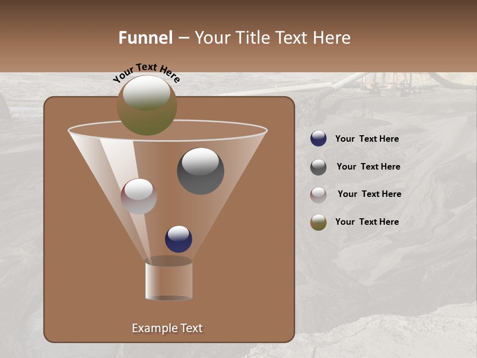A Large Open Pit Filled With Water And Dirt PowerPoint Template