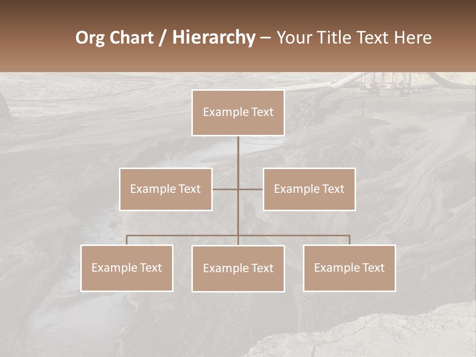 A Large Open Pit Filled With Water And Dirt PowerPoint Template